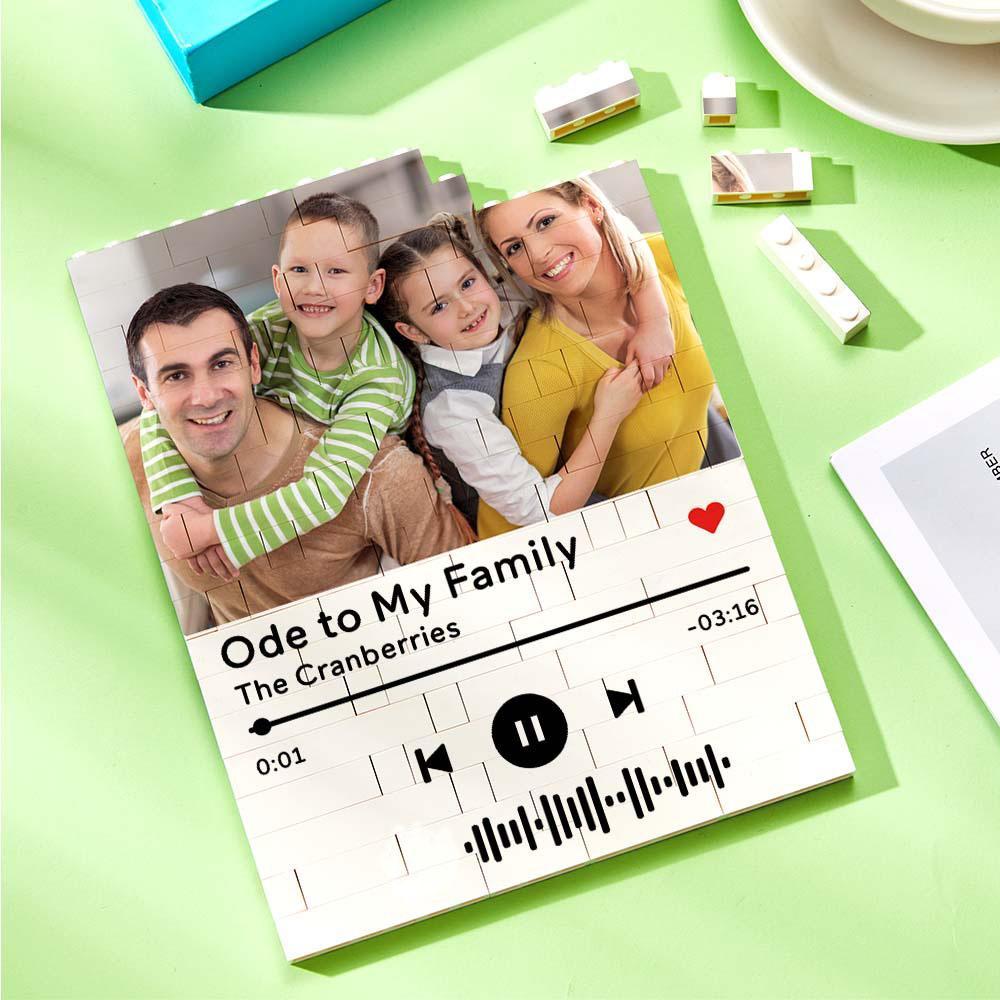 Personalizzato Photo Building Block Codice Musicale Personalizzato Regali Per Lui - soufeelit