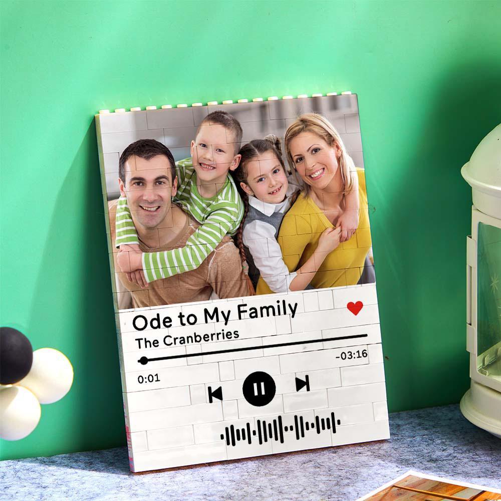 Personalizzato Photo Building Block Codice Musicale Personalizzato Regali Per Lui - soufeelit