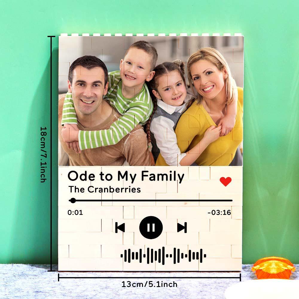 Personalizzato Photo Building Block Codice Musicale Personalizzato Regali Per Lui - soufeelit