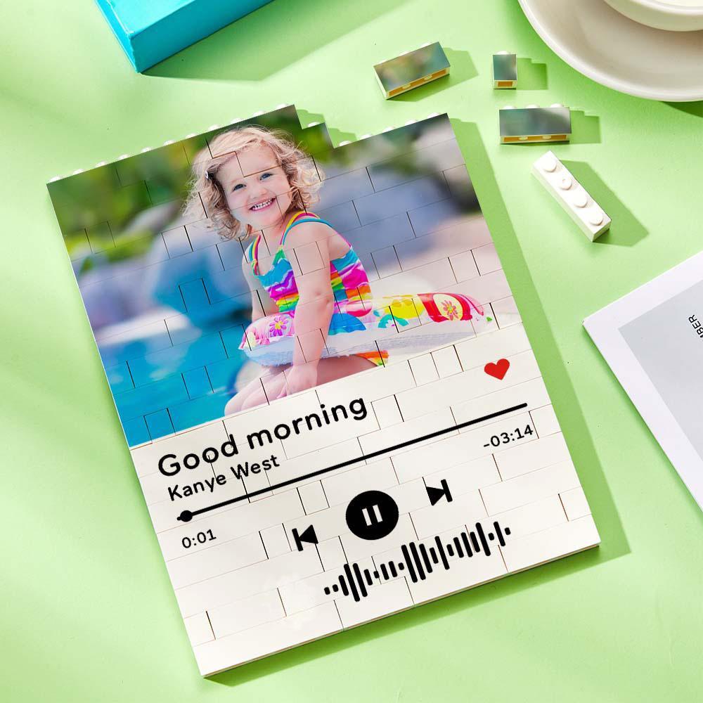 Personalizzato Photo Building Block Codice Musicale Personalizzato Regali Per Lui - soufeelit