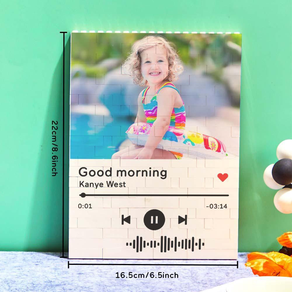 Personalizzato Photo Building Block Codice Musicale Personalizzato Regali Per Lui - soufeelit