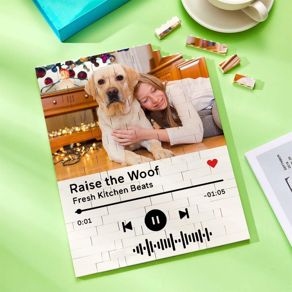Personalizzato Photo Building Block Codice Musicale Personalizzato Regali Per Lui - soufeelit