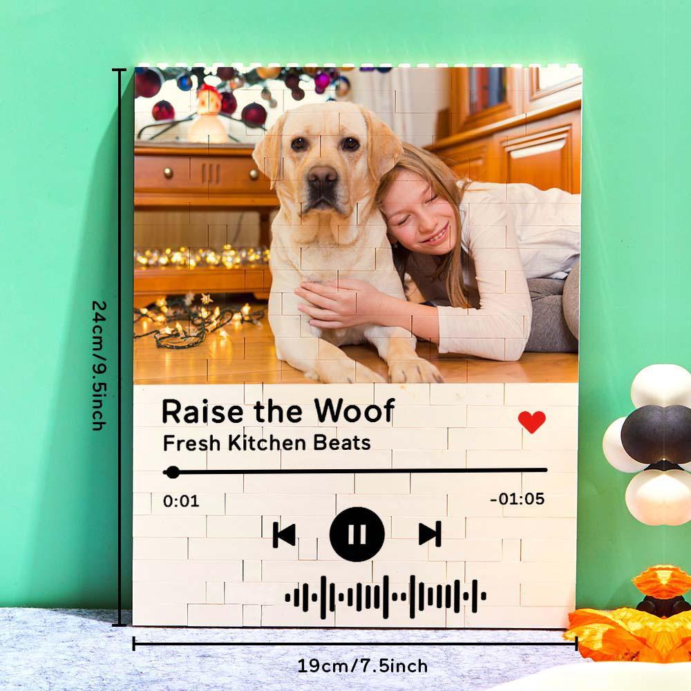 Personalizzato Photo Building Block Codice Musicale Personalizzato Regali Per Lui - soufeelit