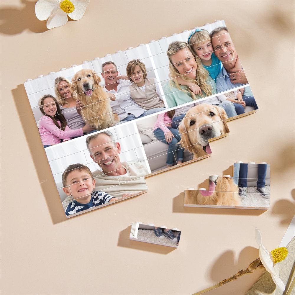 Collage Personalizzato Multiphoto Building Brick Personalizzato Photo Block Regalo Di Famiglia A Forma Quadrata - soufeelit
