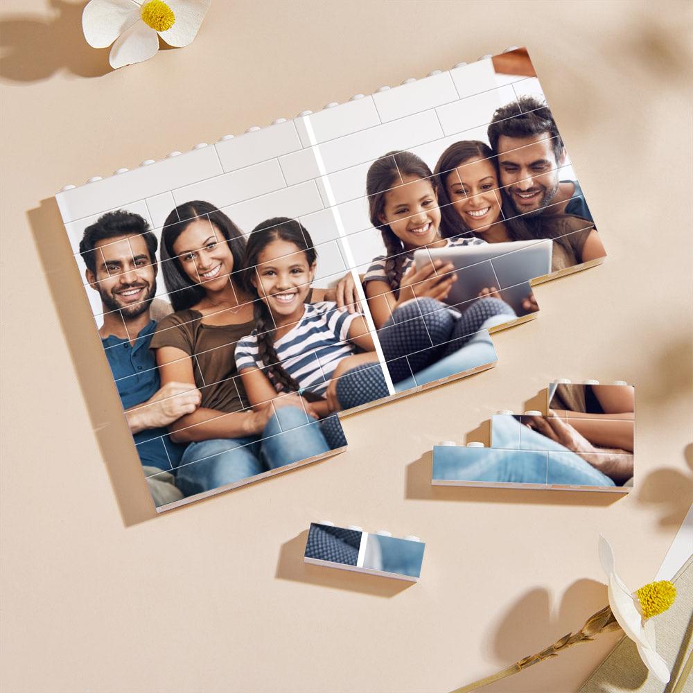 Collage Personalizzato Multiphoto Building Brick Personalizzato Photo Block Regalo Di Famiglia A Forma Quadrata - soufeelit