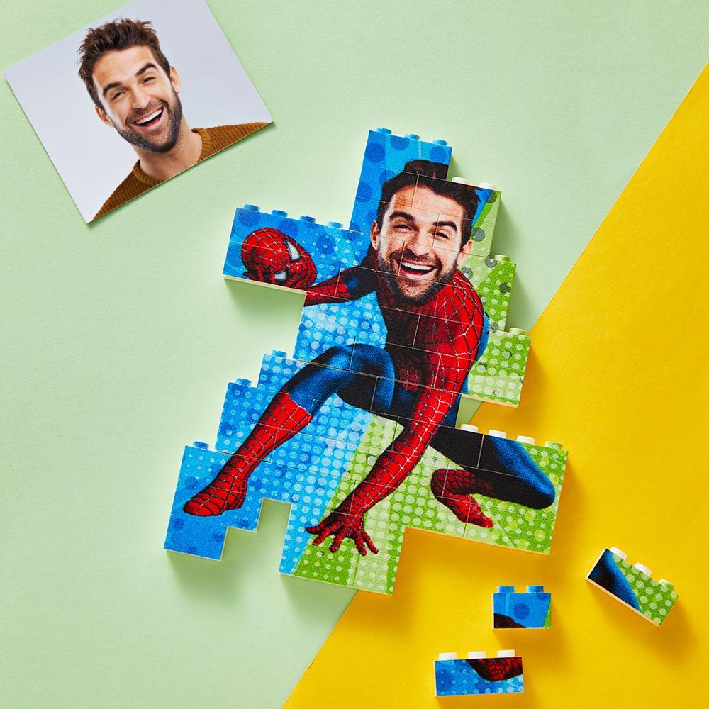 Foto Personalizzata Minime Building Brick Puzzle Photo Block Regalo Per Lui - soufeelit