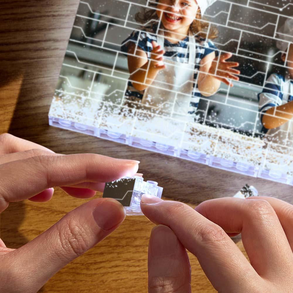 Custom Led Photo Light Building Brick White Light Up Building Bricks Gift For Kids - soufeelit
