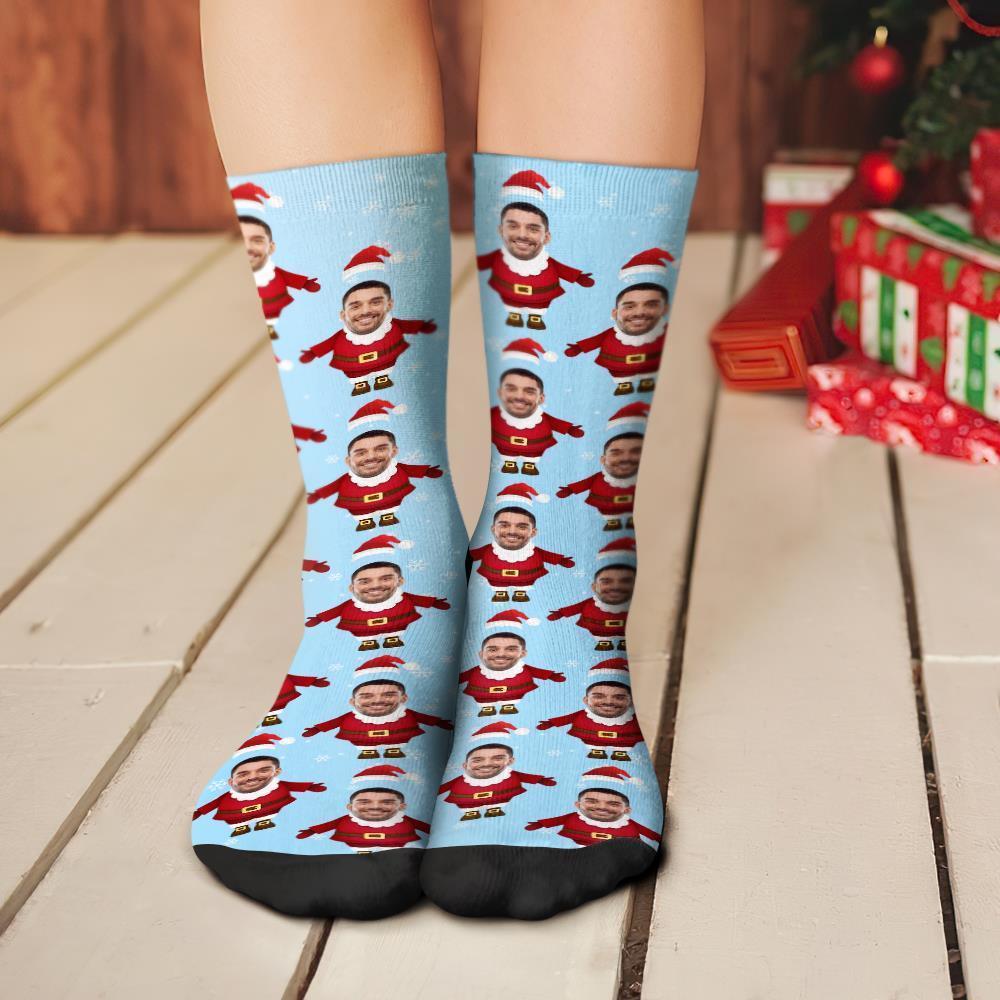 Calzini Divertenti Con Faccia Personalizzata Calzini Phoot Personalizzati Babbo Natale