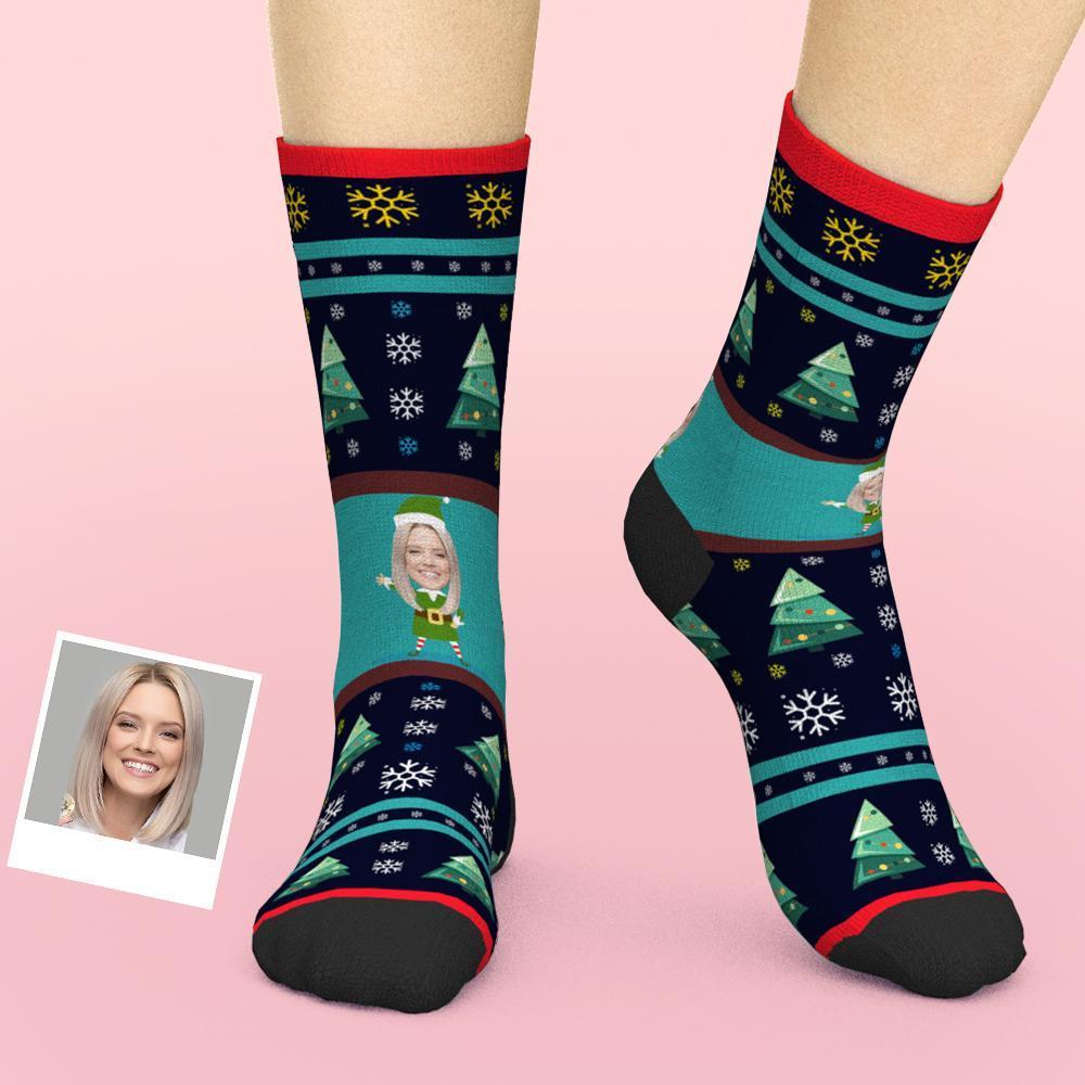 Calzini Per Il Viso Personalizzati Calzini Da Elfo Di Natale Regalo Di Natale