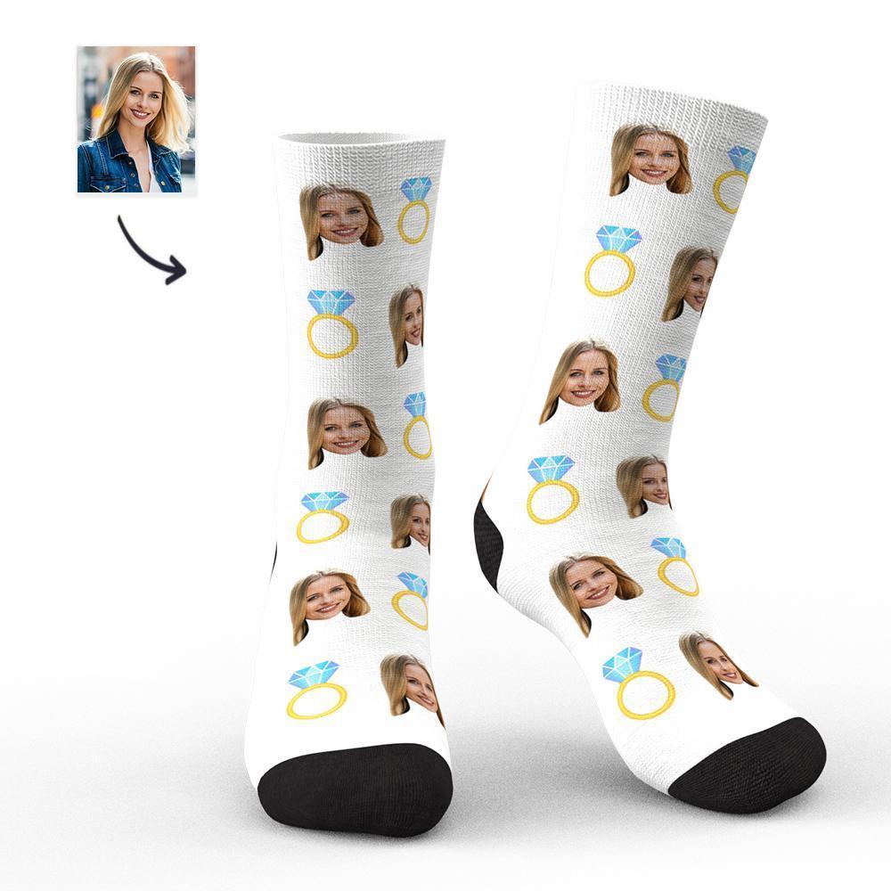 Calze Facciali Personalizzate Calze Lunghe Con Motivo A Rombi Regalo Per Lei