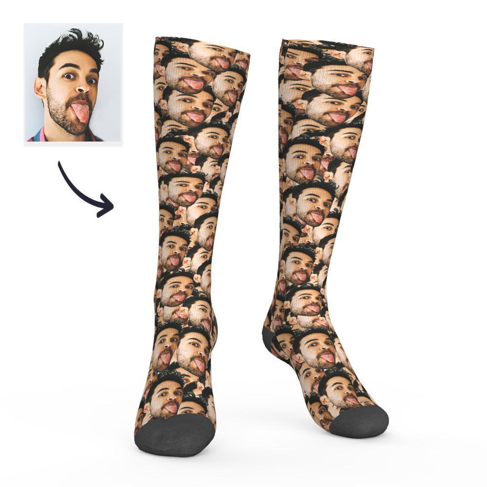 Calzini Personalizzati Per Foto Al Ginocchio Con Face Mash