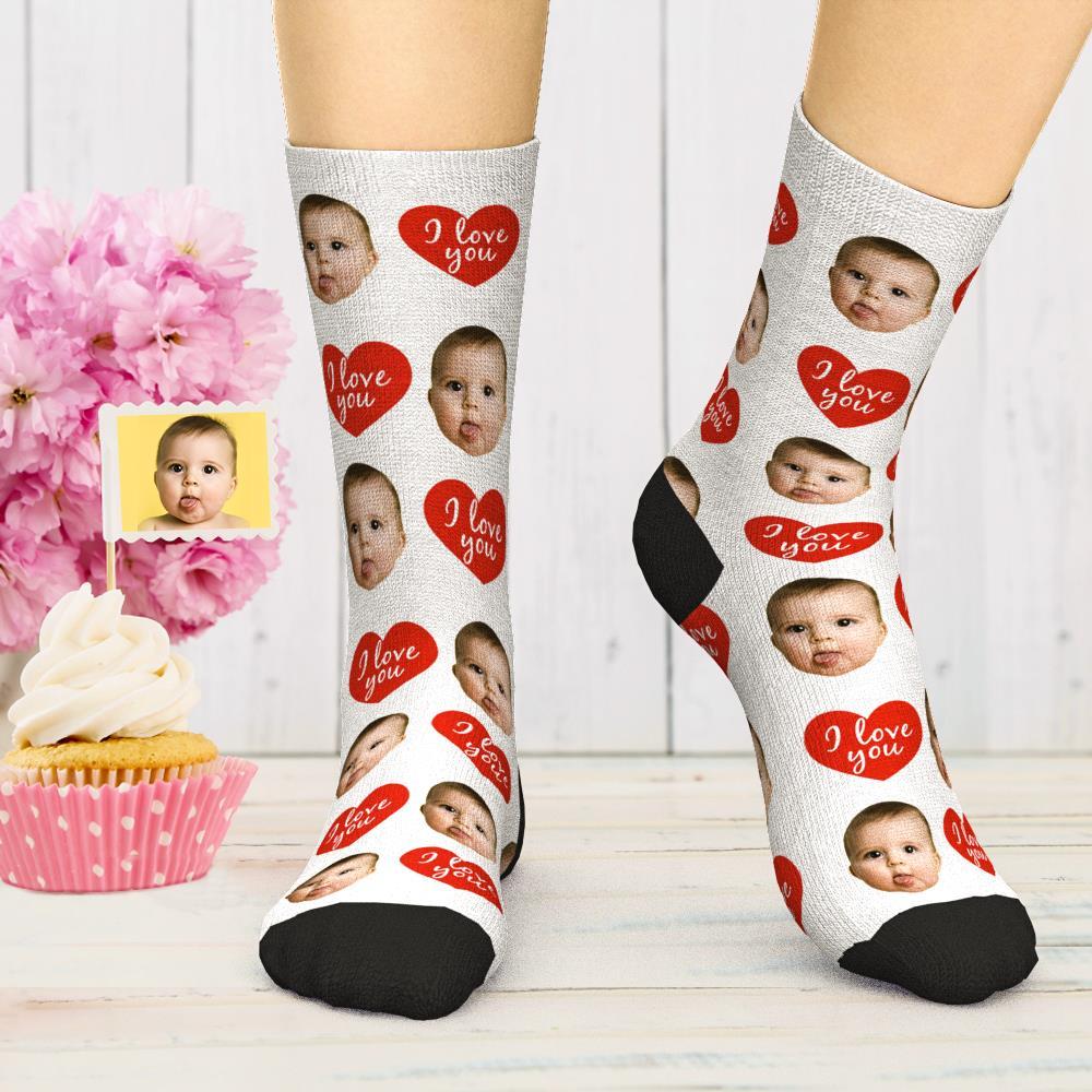 Calzini Personalizzati Per Il Viso Calzini Divertenti Ti Amo Calzini Regali Per Amore - soufeelit