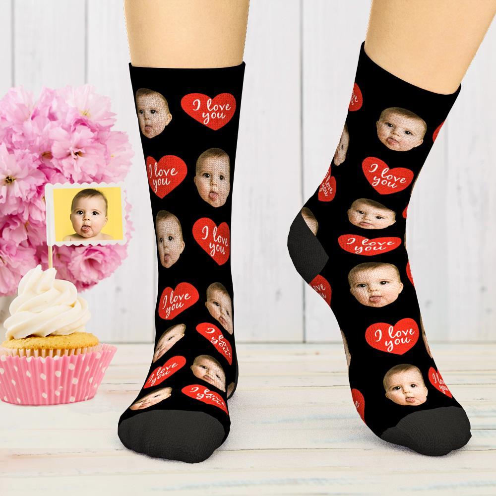 Calzini Personalizzati Per Il Viso Calzini Divertenti Ti Amo Calzini Regali Per Amore - soufeelit