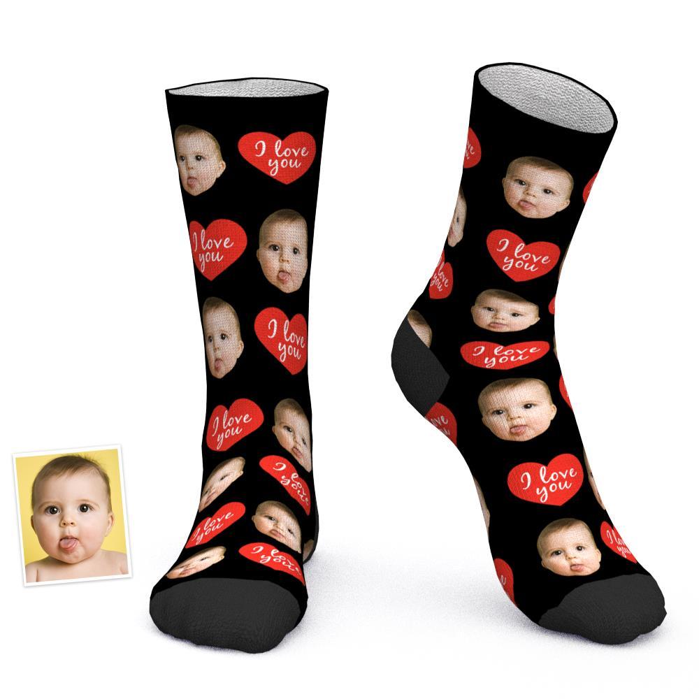 Calzini Personalizzati Per Il Viso Calzini Divertenti Ti Amo Calzini Regali Per Amore - soufeelit