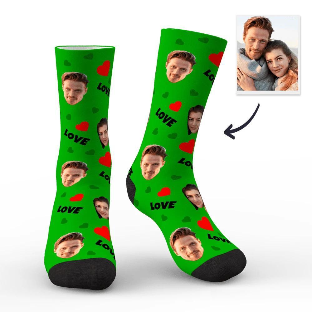 Love And Face On Socks Personalizzati
