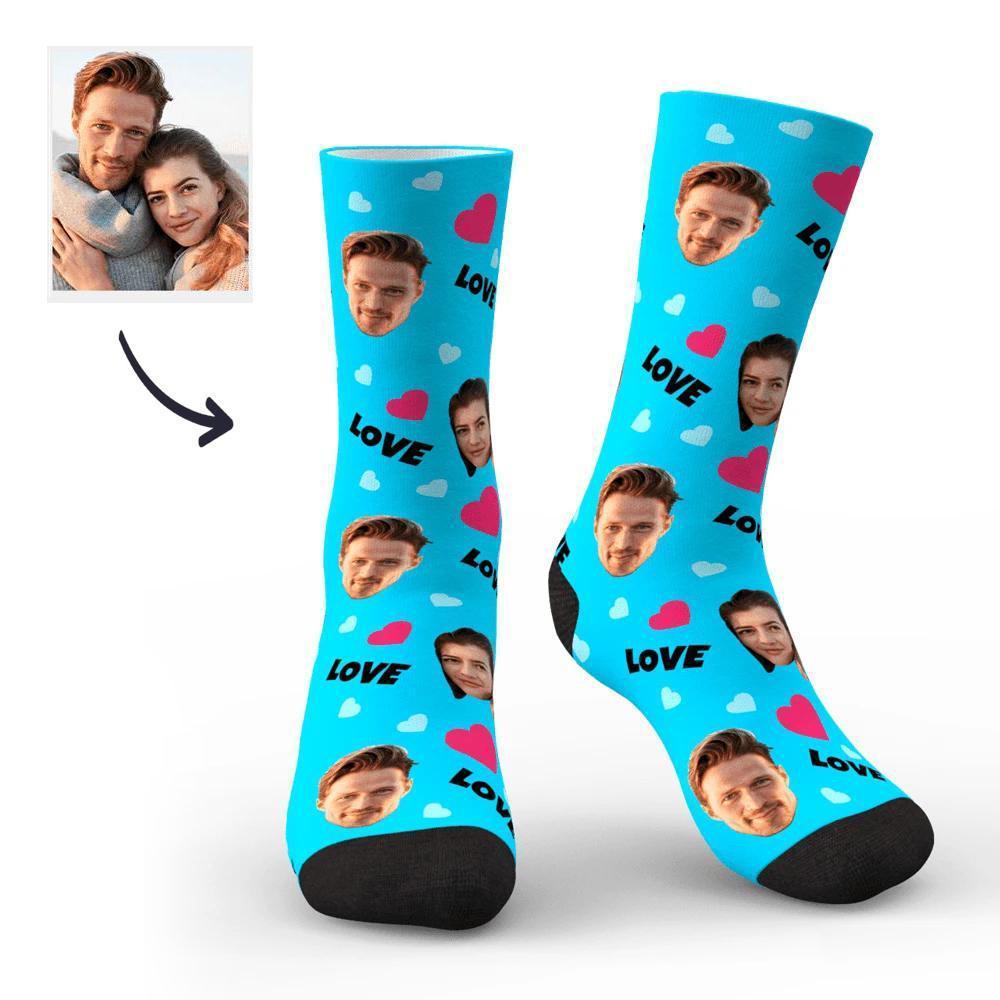 Love And Face On Socks Personalizzati