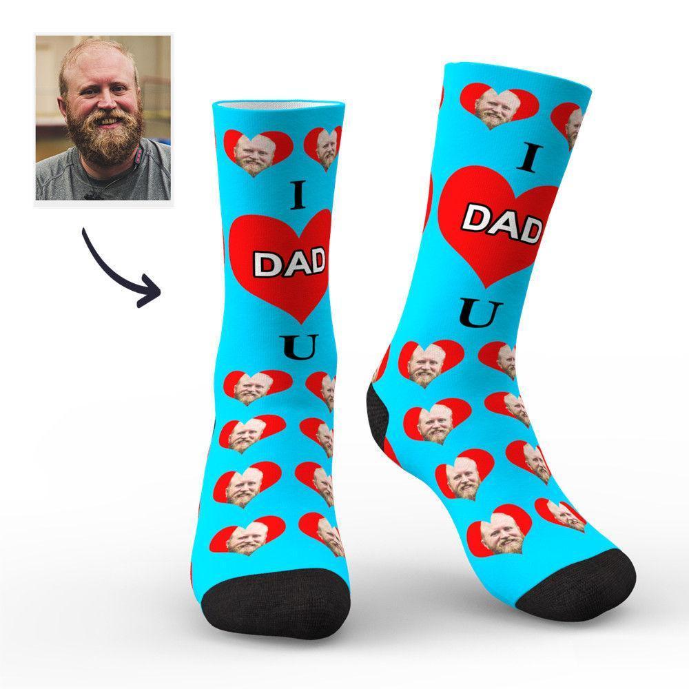 Calzini Personalizzati Per Il Viso I Love Dad Colorful Per I Regali Di Papà