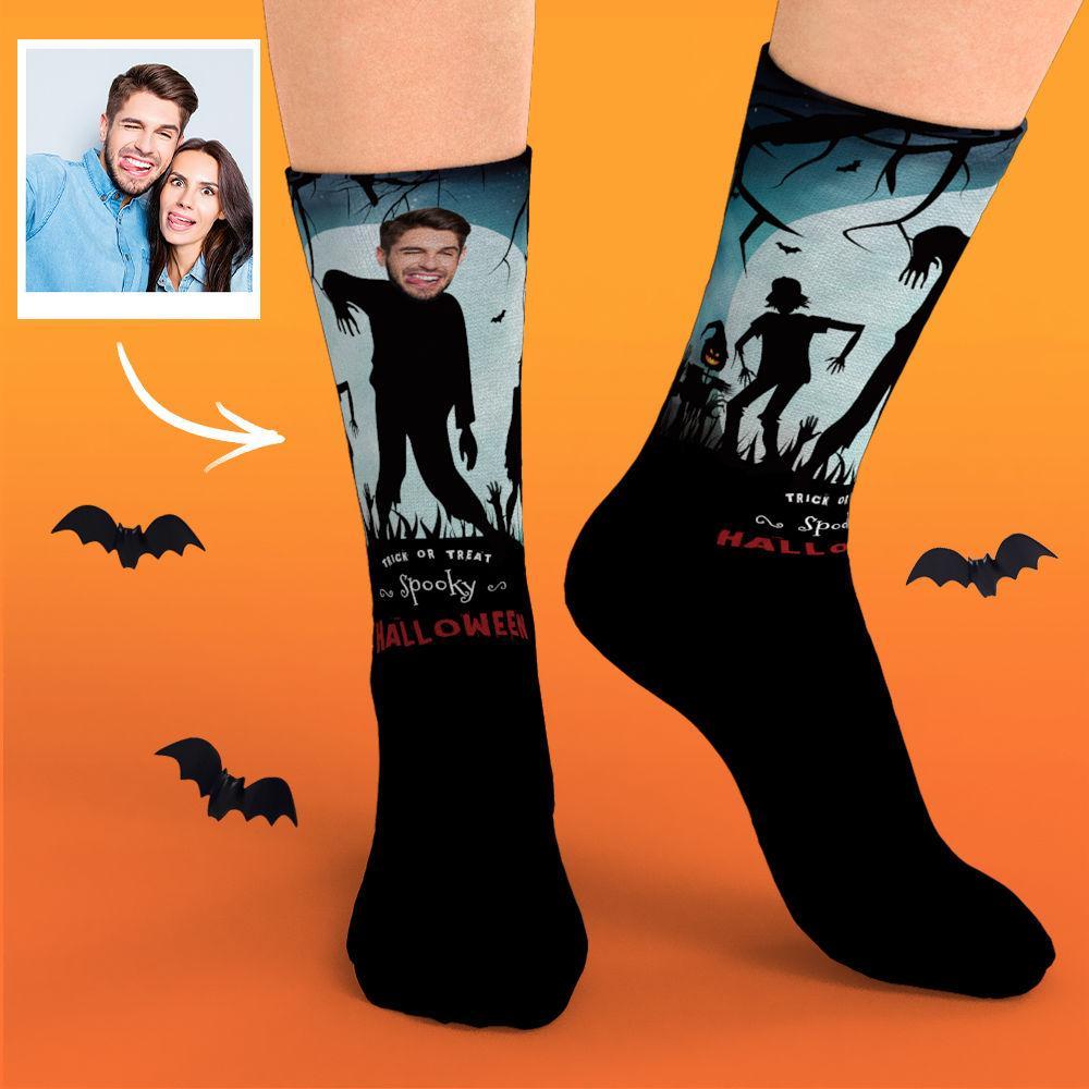 Calzini Con Foto Con La Tua Faccia Buffa Regali Di Halloween Personalizzati Per La Tua Famiglia