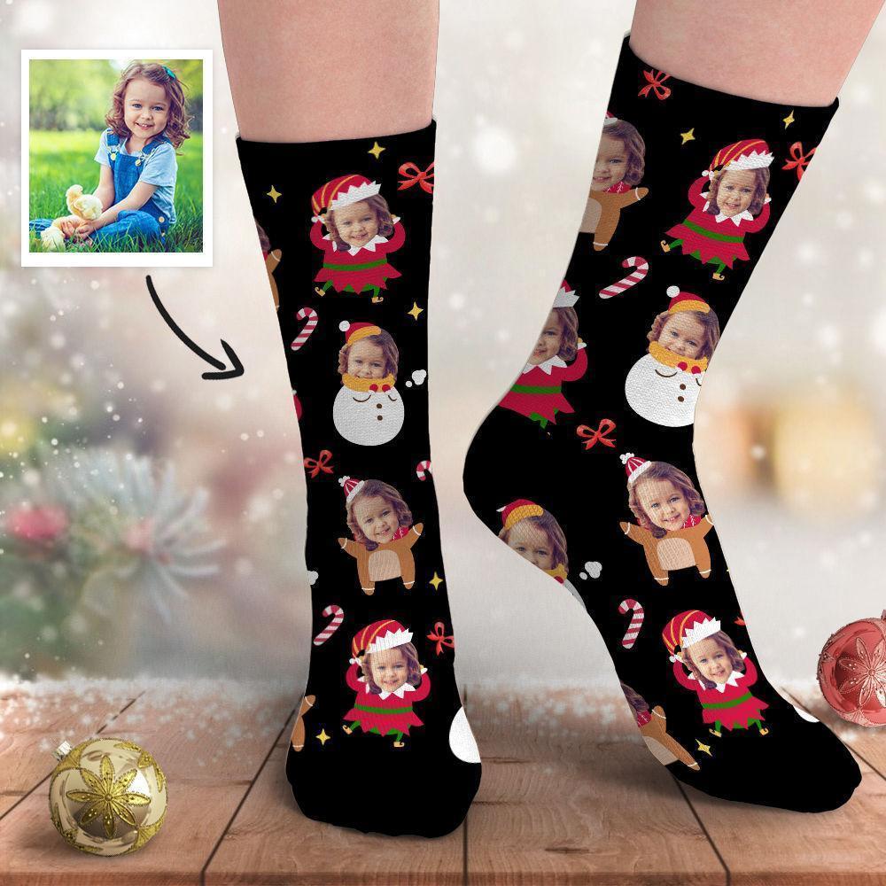 Calzini Con Foto Di Buon Natale Calzini Per Il Viso Simpatici Regali Commemorativi Di Alce Per Natale Per Bambino