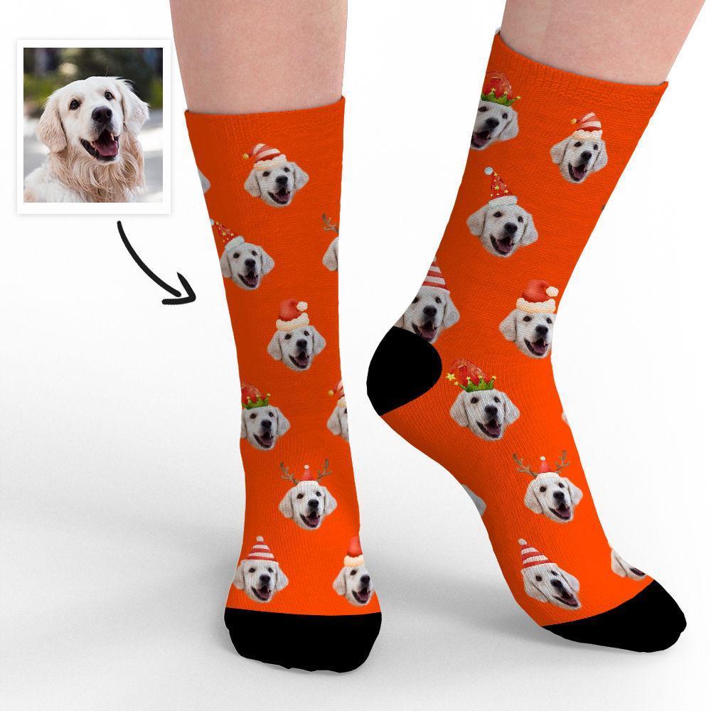 Calzini Per Foto Personalizzati Di Buon Natale Calzini Per Il Viso Regali Di Design Divertenti Per Natale Simpatico Animale Domestico