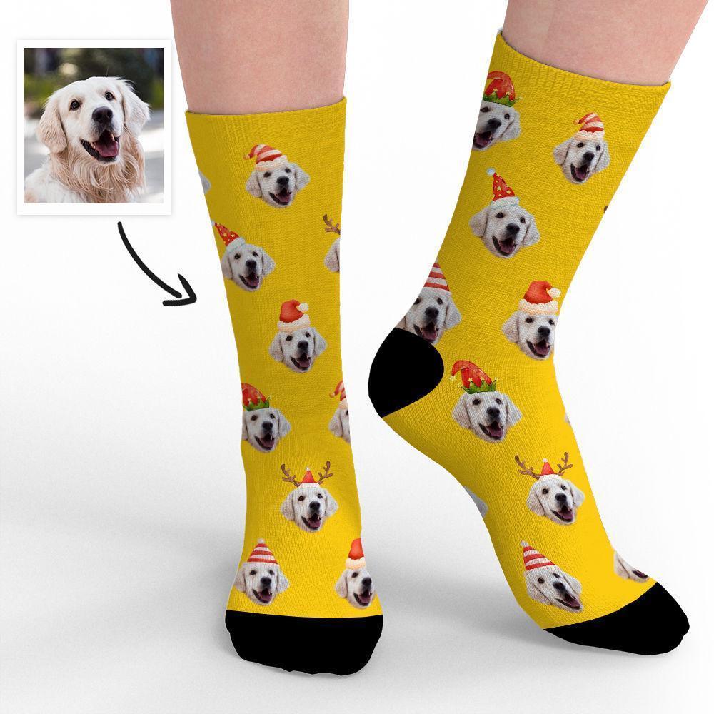 Calzini Per Foto Personalizzati Di Buon Natale Calzini Per Il Viso Regali Di Design Divertenti Per Natale Simpatico Animale Domestico