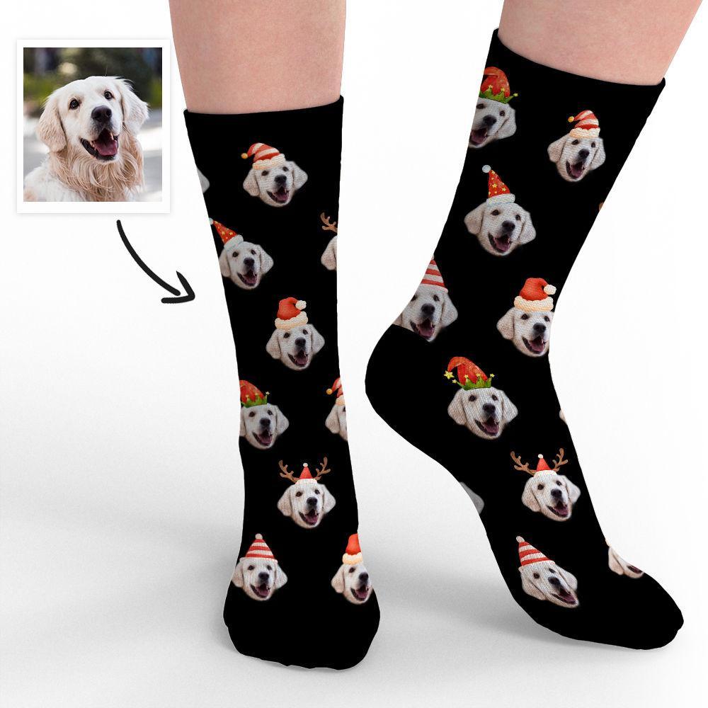 Calzini Per Foto Personalizzati Di Buon Natale Calzini Per Il Viso Regali Di Design Divertenti Per Natale Simpatico Animale Domestico