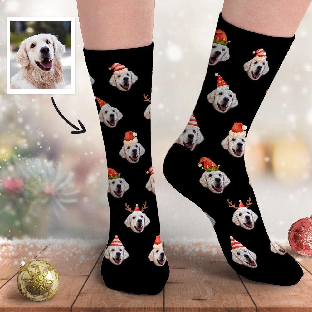 Calzini Per Foto Personalizzati Di Buon Natale Calzini Per Il Viso Regali Di Design Divertenti Per Natale Simpatico Animale Domestico