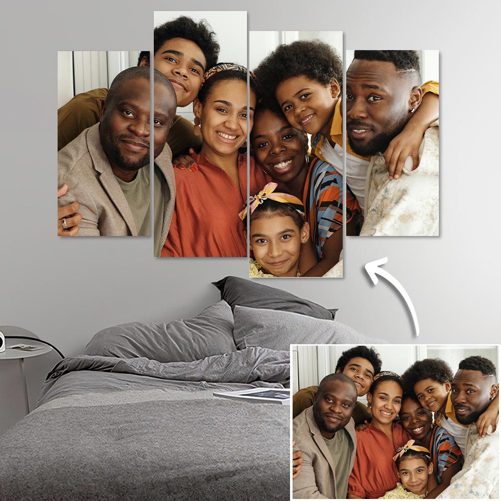 Impressão Em Tela De Arte Personalizada Em Tela Pintura A Óleo 4 Peças Família Contemporânea Presentes Exclusivos Sem Moldura