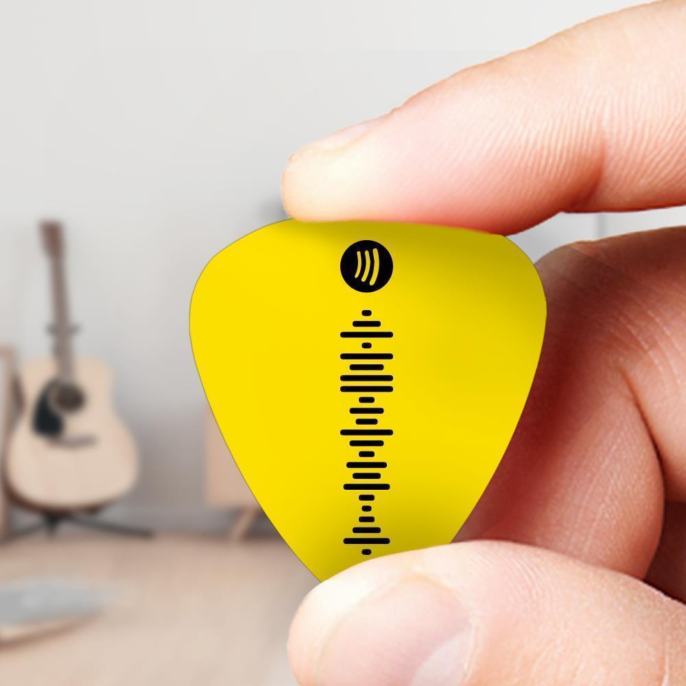 Plettro Per Chitarra Con Codice Spotify Scansionabile Personalizzato, Plettro Per Chitarra Con Musica Personalizzata Inciso Regali Neri Per Fidanzato 12 Pezzi