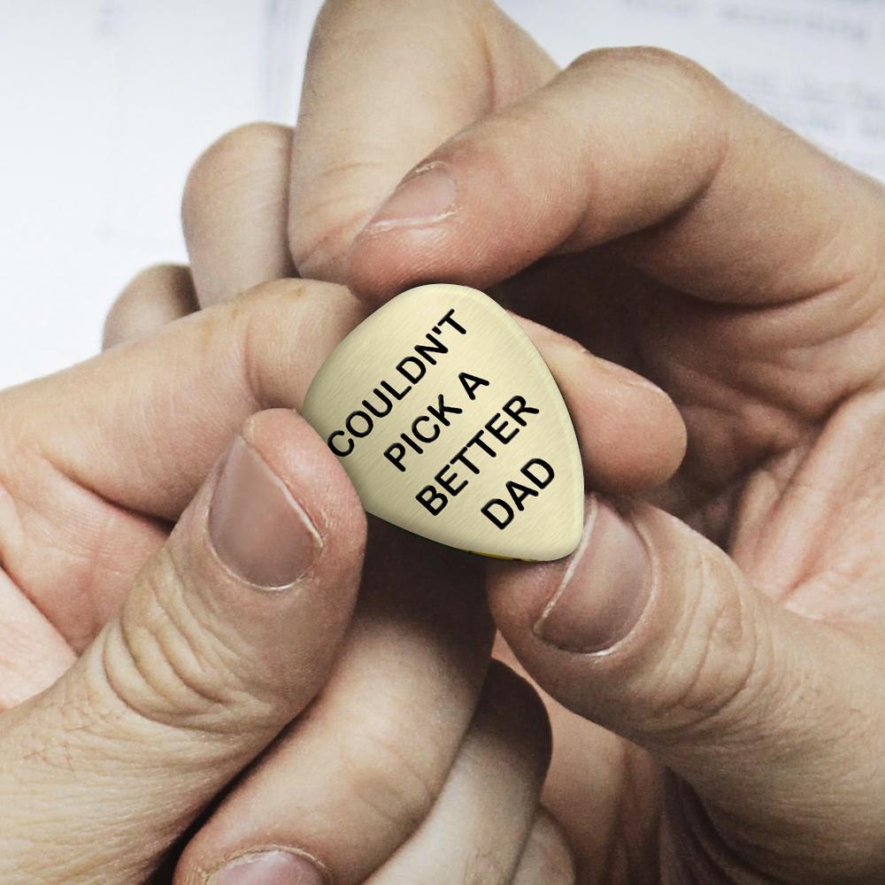 Regalo Personalizzato A Plettro In Metallo Per Papà Con Incisione Per Chitarra, Amante Della Musica, Regalo Personalizzato - soufeelit