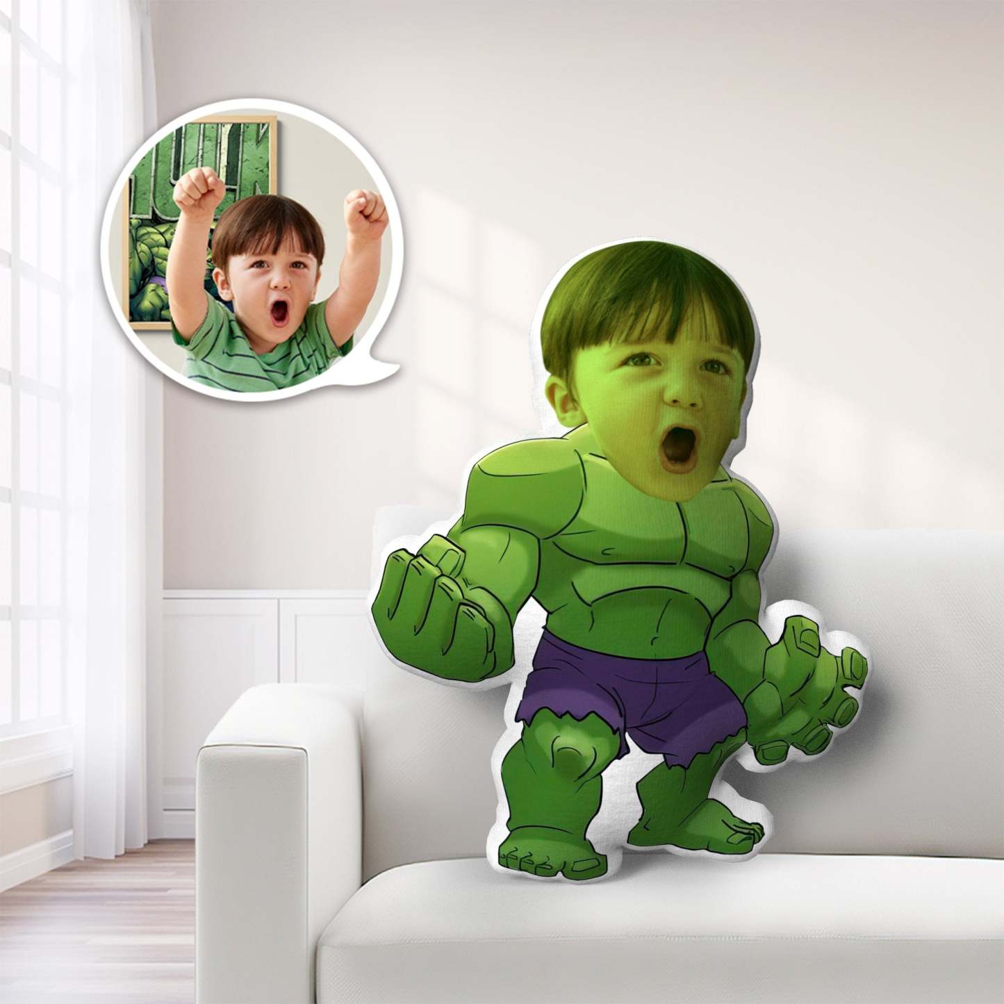 Cuscino Personalizzato Hulk Minime Cuscino Unico Hulk Minime Dai Al Tuo Bambino Il Regalo Più Significativo-1