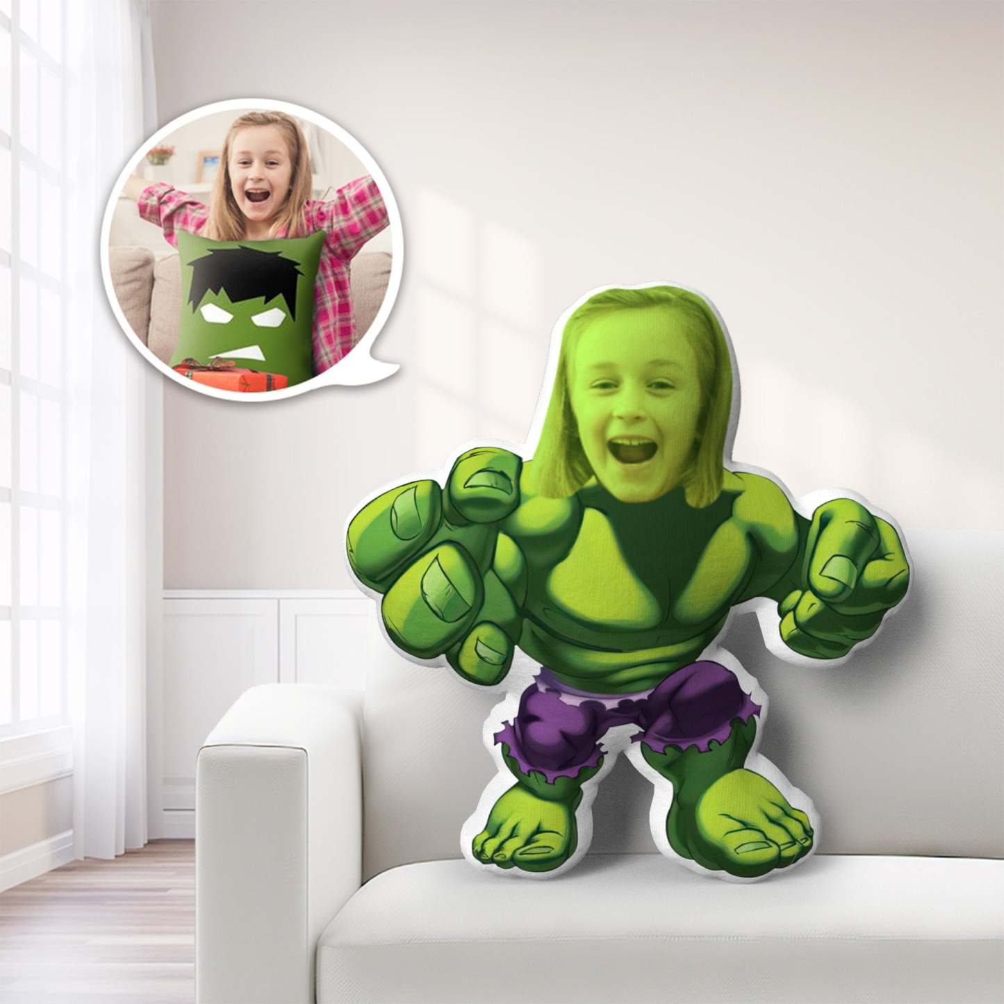 Cuscino Personalizzato Hulk Minime Cuscino Unico Hulk Minime Dai Al Tuo Bambino Il Regalo Più Significativo-2