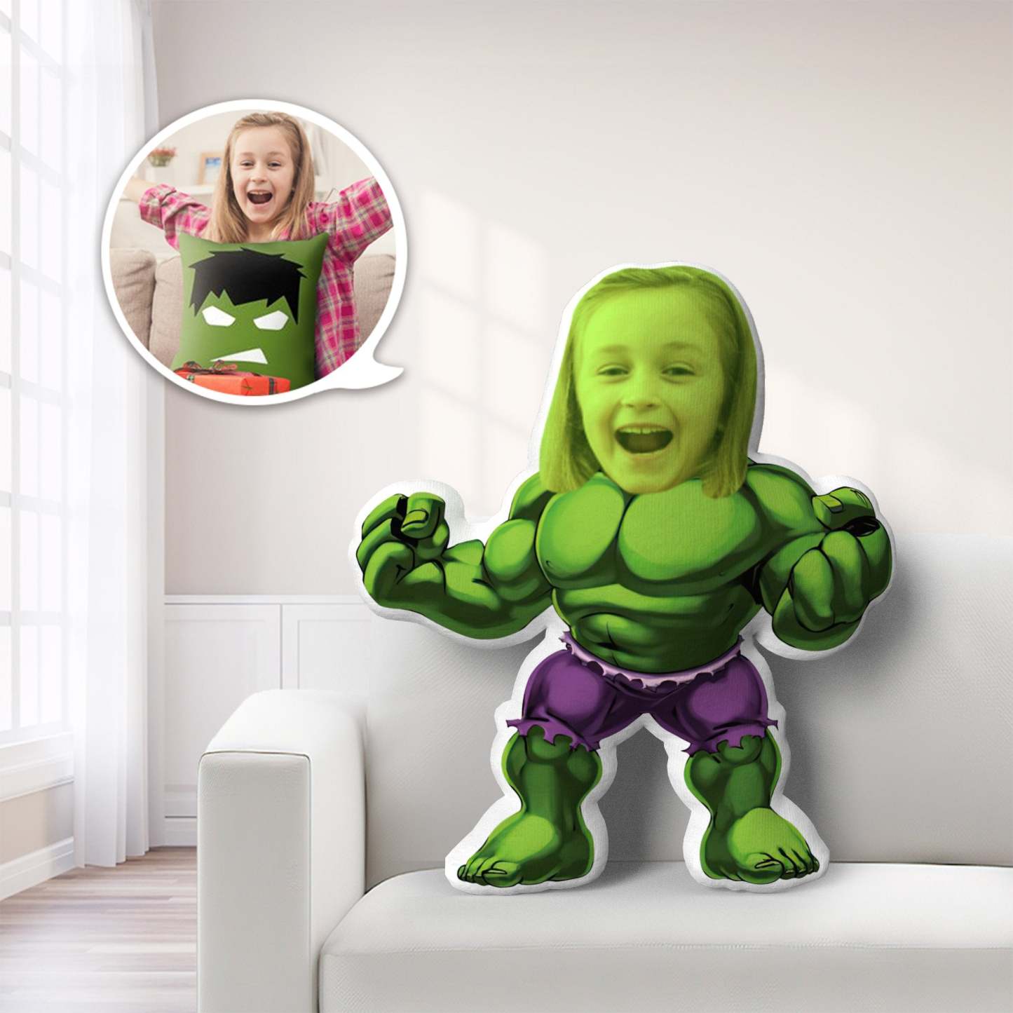 Cuscino Personalizzato Hulk Minime Cuscino Unico Hulk Minime Dai Al Tuo Bambino Il Regalo Più Significativo-3