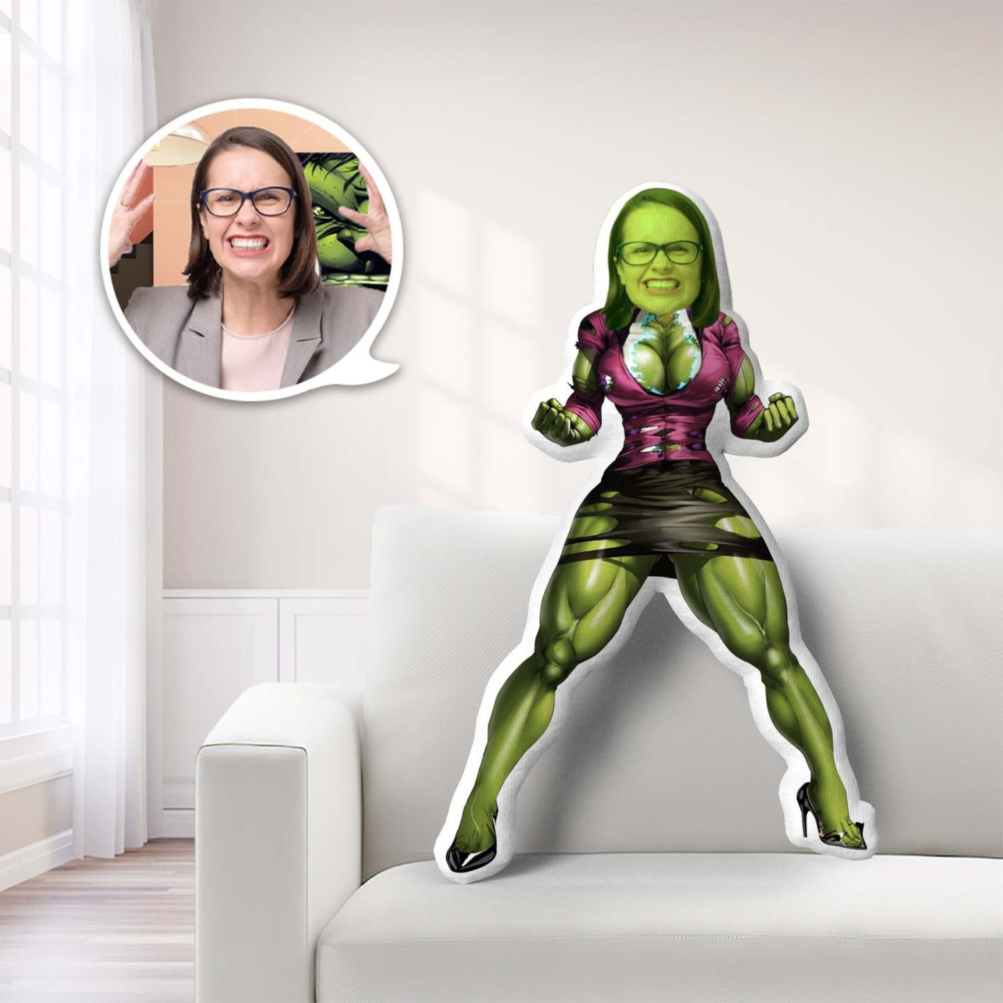 Cuscino Personalizzato Hulk Minime Cuscino Unico Hulk Minime Dai Al Tuo Bambino Il Regalo Più Significativo-5