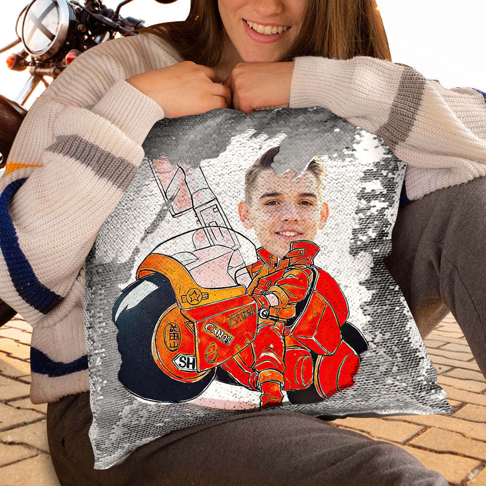 Cuscino Personalizzato Con Paillettes Con Foto Cuscino Personalizzato Con Paillettes Per Moto Akira - soufeelit