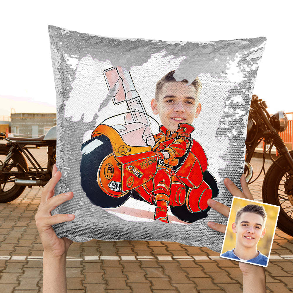 Cuscino Personalizzato Con Paillettes Con Foto Cuscino Personalizzato Con Paillettes Per Moto Akira - soufeelit