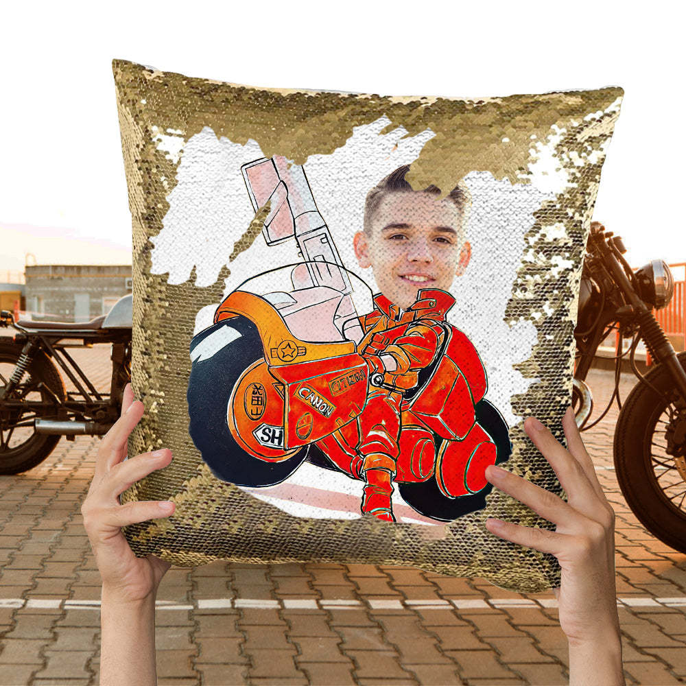 Cuscino Personalizzato Con Paillettes Con Foto Cuscino Personalizzato Con Paillettes Per Moto Akira - soufeelit