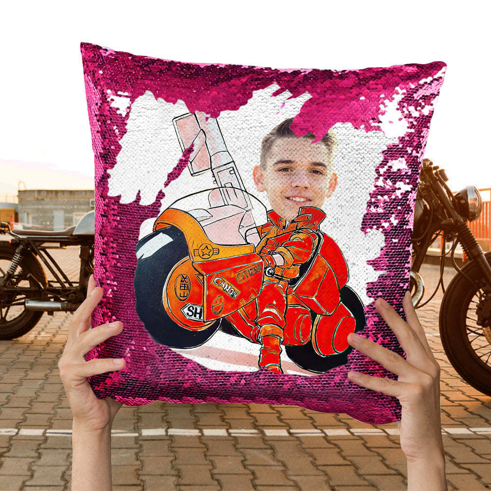 Cuscino Personalizzato Con Paillettes Con Foto Cuscino Personalizzato Con Paillettes Per Moto Akira - soufeelit
