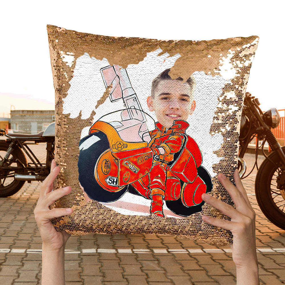 Cuscino Personalizzato Con Paillettes Con Foto Cuscino Personalizzato Con Paillettes Per Moto Akira - soufeelit