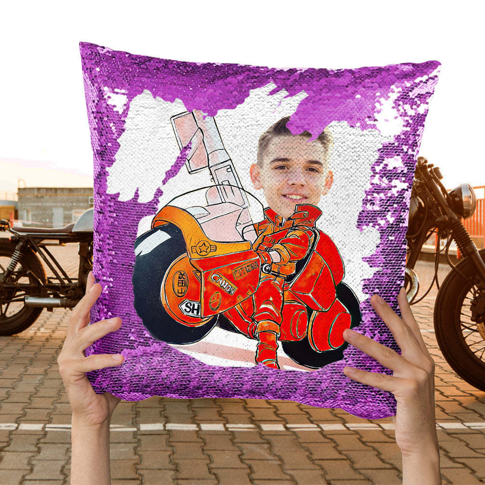 Cuscino Personalizzato Con Paillettes Con Foto Cuscino Personalizzato Con Paillettes Per Moto Akira - soufeelit