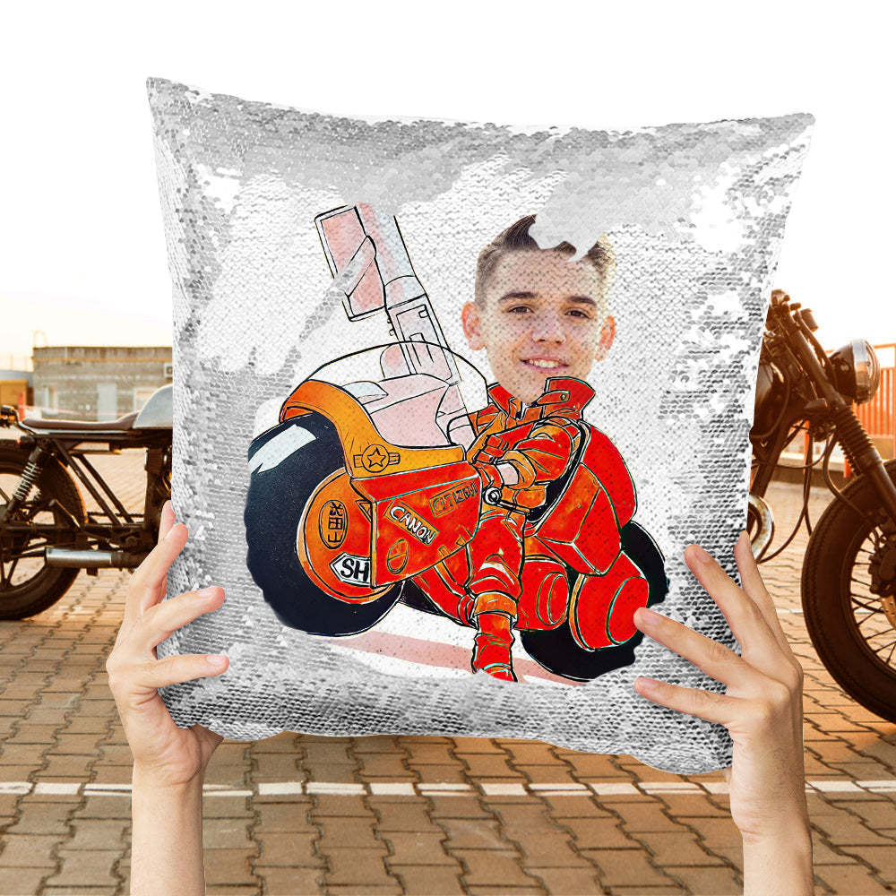 Cuscino Personalizzato Con Paillettes Con Foto Cuscino Personalizzato Con Paillettes Per Moto Akira - soufeelit