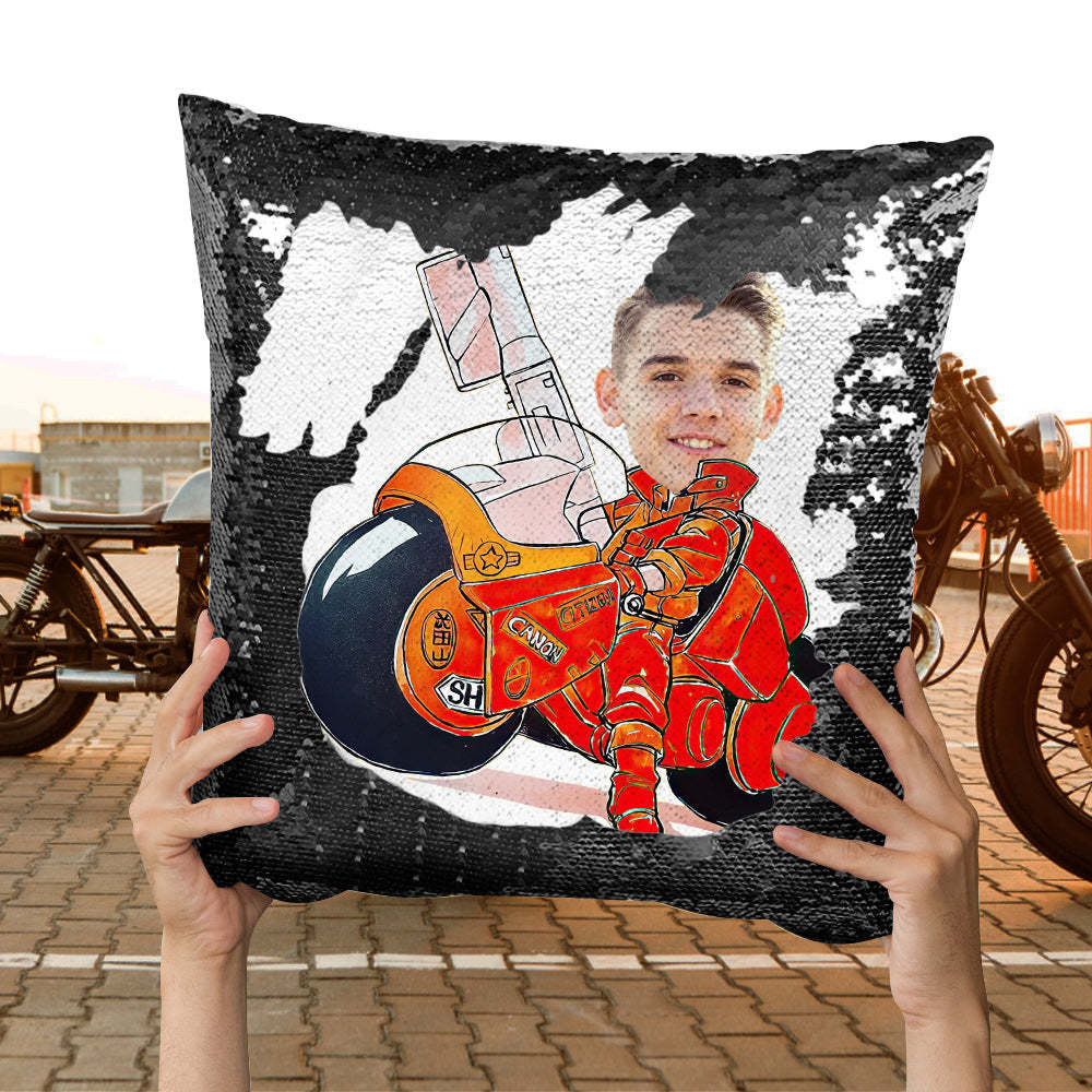 Cuscino Personalizzato Con Paillettes Con Foto Cuscino Personalizzato Con Paillettes Per Moto Akira - soufeelit