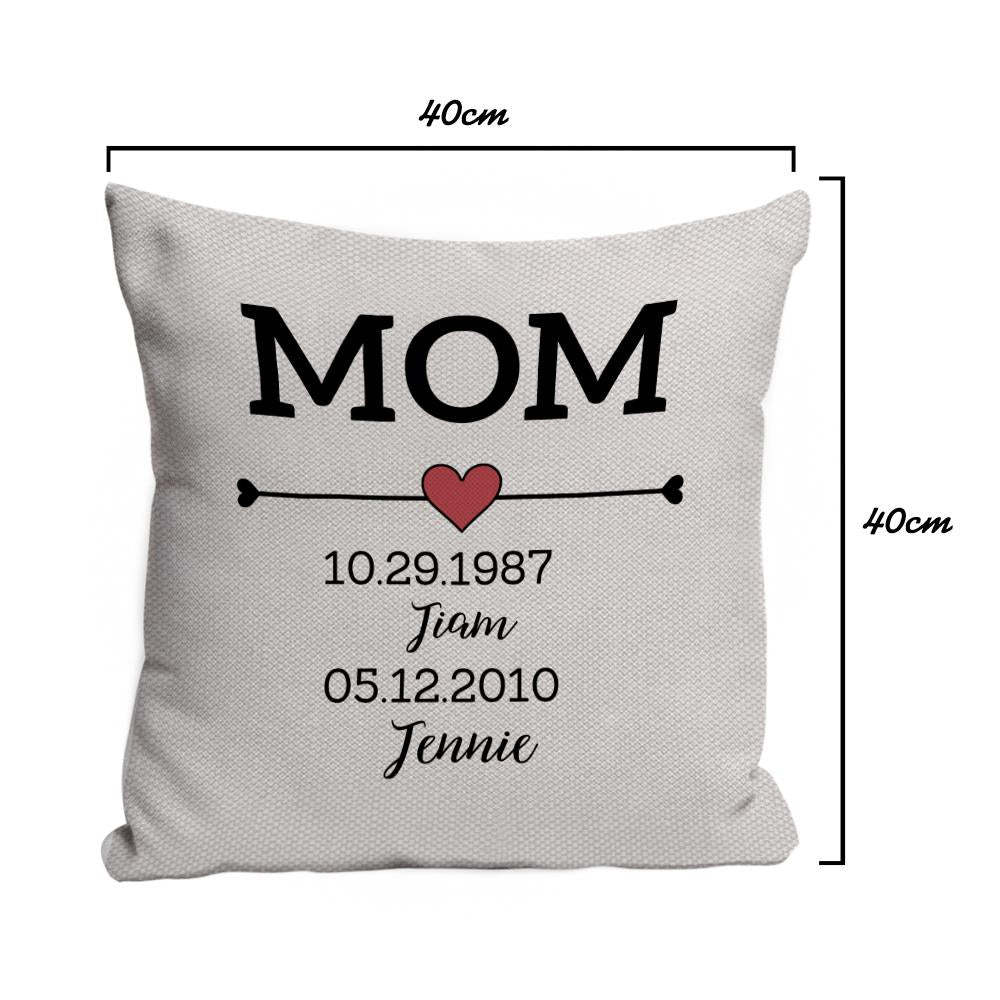 Cuscino Personalizzato Per La Festa Della Mamma Regalo Personalizzato Per La Mamma 15,7 Pollici * 15,7 Pollici (40 * 40 Cm) - soufeelit