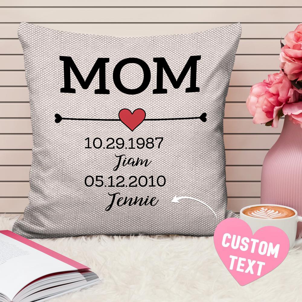 Cuscino Personalizzato Per La Festa Della Mamma Regalo Personalizzato Per La Mamma 15,7 Pollici * 15,7 Pollici (40 * 40 Cm) - soufeelit