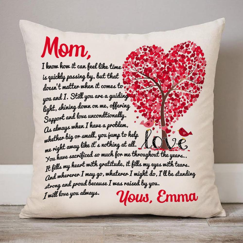Cuscino Personalizzato Con Incisione Di Una Lettera Alla Madre Cuscino Per La Festa Della Mamma 45 Cm * 45 Cm - soufeelit