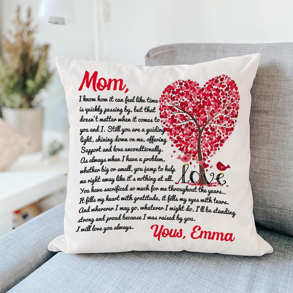 Cuscino Personalizzato Con Incisione Di Una Lettera Alla Madre Cuscino Per La Festa Della Mamma 45 Cm * 45 Cm - soufeelit