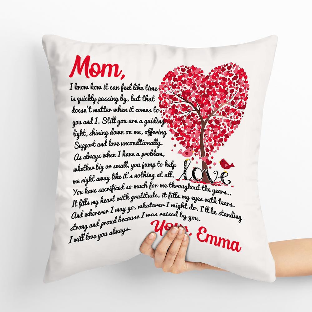 Cuscino Personalizzato Con Incisione Di Una Lettera Alla Madre Cuscino Per La Festa Della Mamma 45 Cm * 45 Cm - soufeelit