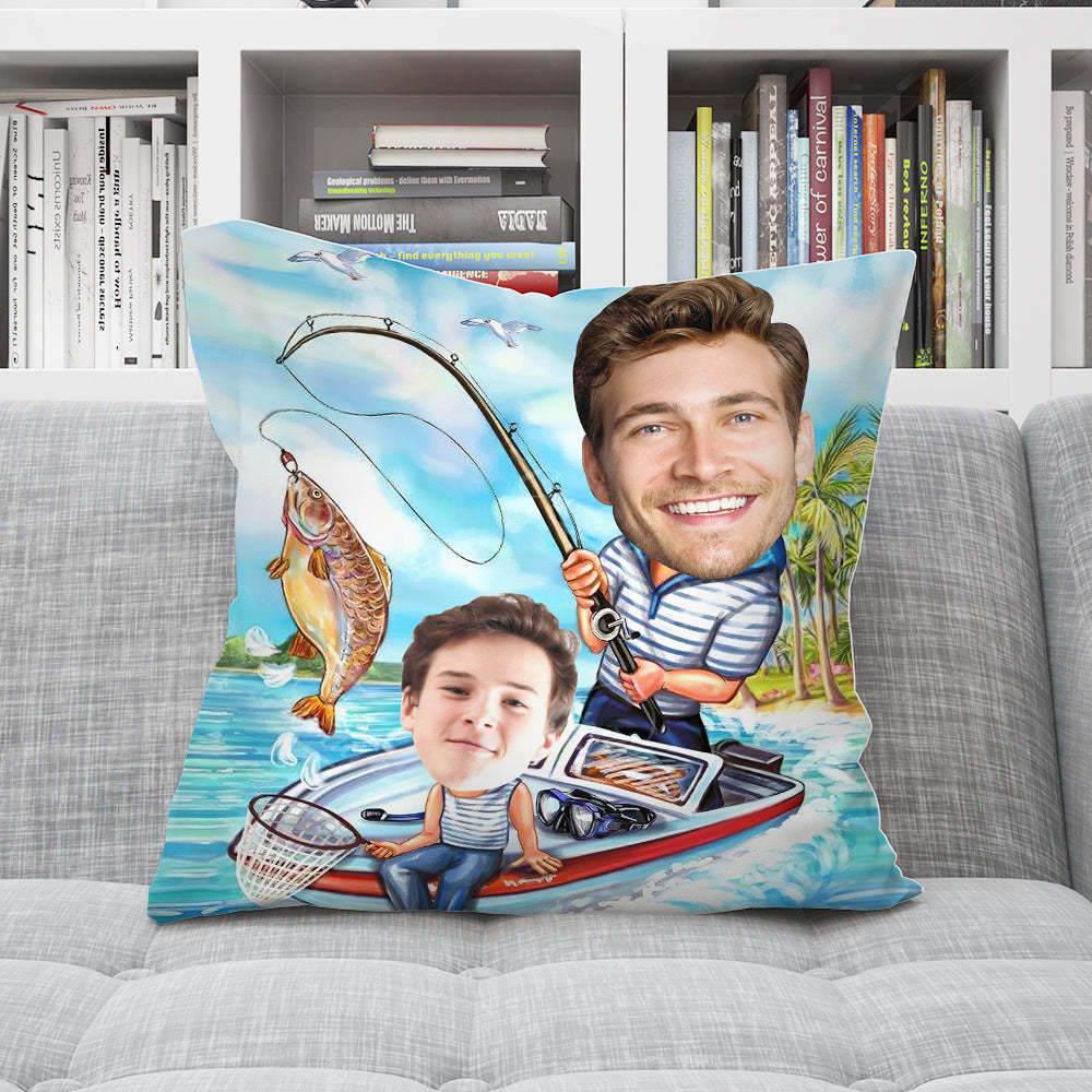 Cuscino Personalizzato Per La Pesca Di Papà E Figlio Regalo Personalizzato Per La Festa Del Papà - soufeelit