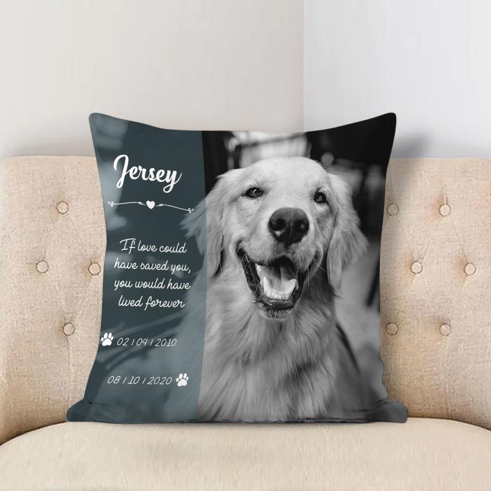 Cuscino Con Foto Commemorativa Per Animali Domestici Con Effetto Bianco E Nero. Fotoritocco Professionale Incluso. Opzione Federa Disponibile. Regalo Per La Perdita Dell'animale Domestico - soufeelit