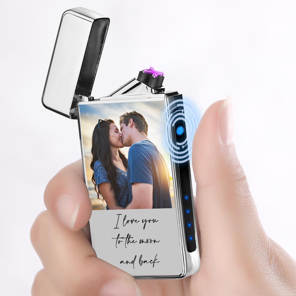 Accendino Con Foto Incisa Accendino Fotografico Personalizzato Argento E Nero - soufeelit